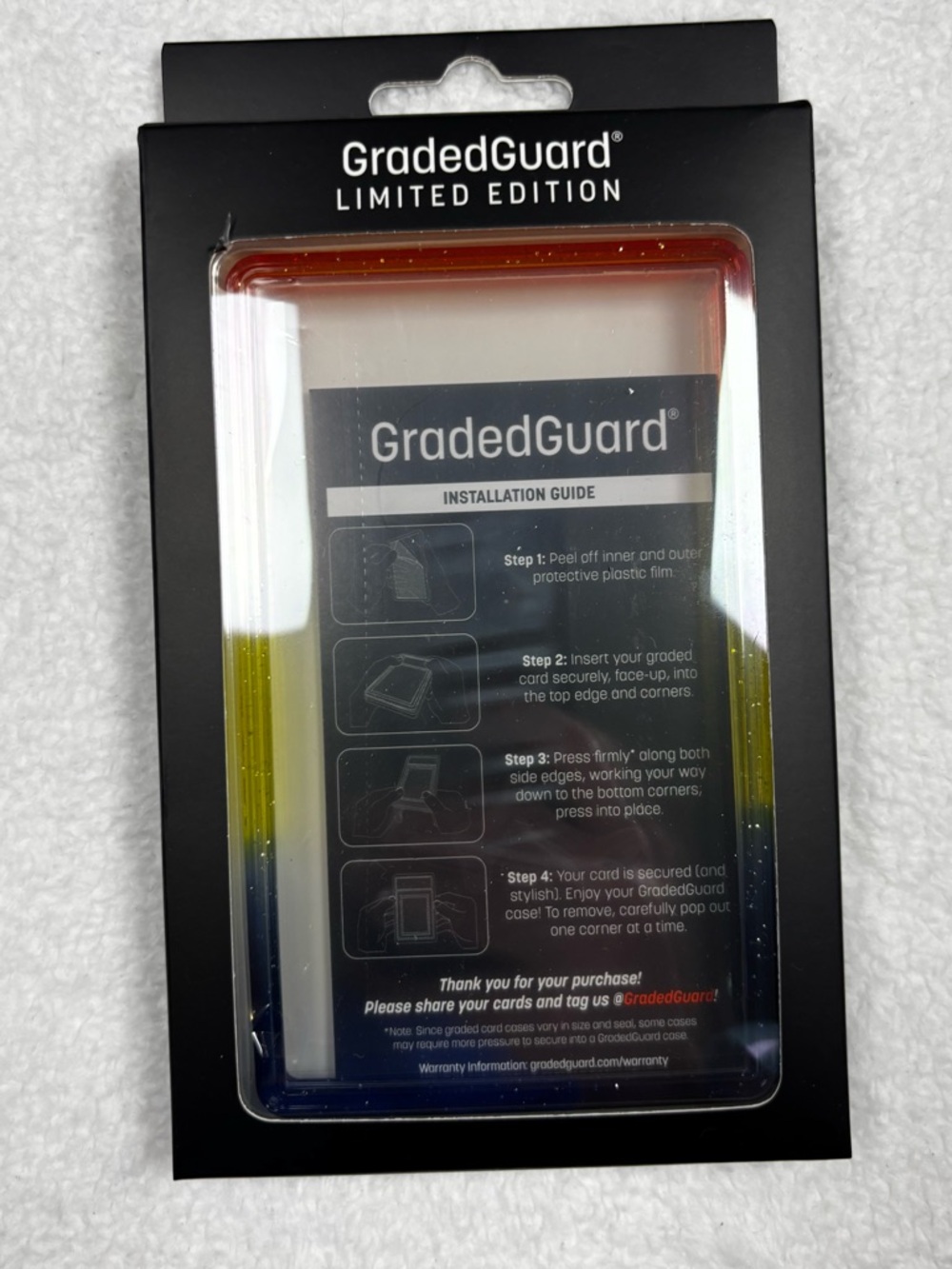 GradedGuard Daybreak v2—high‑gloss, stackable PSA case protector NEW